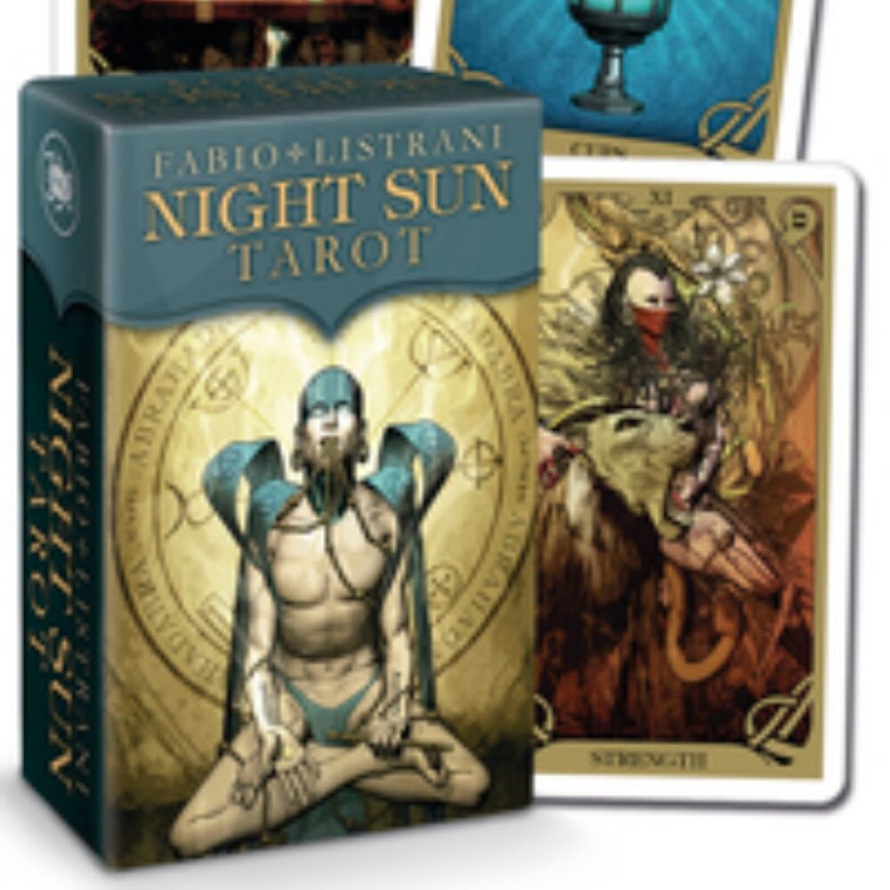 Night Sun Tarot Mini, Sat under Texas total solar eclipse 100% e on April 8, 202